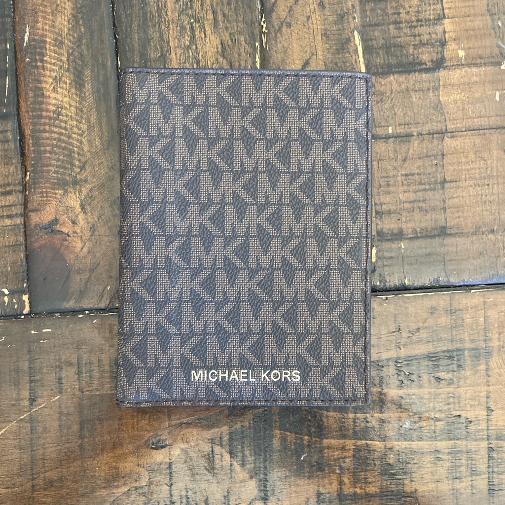 Michael Kors Brown Logo Passport Book